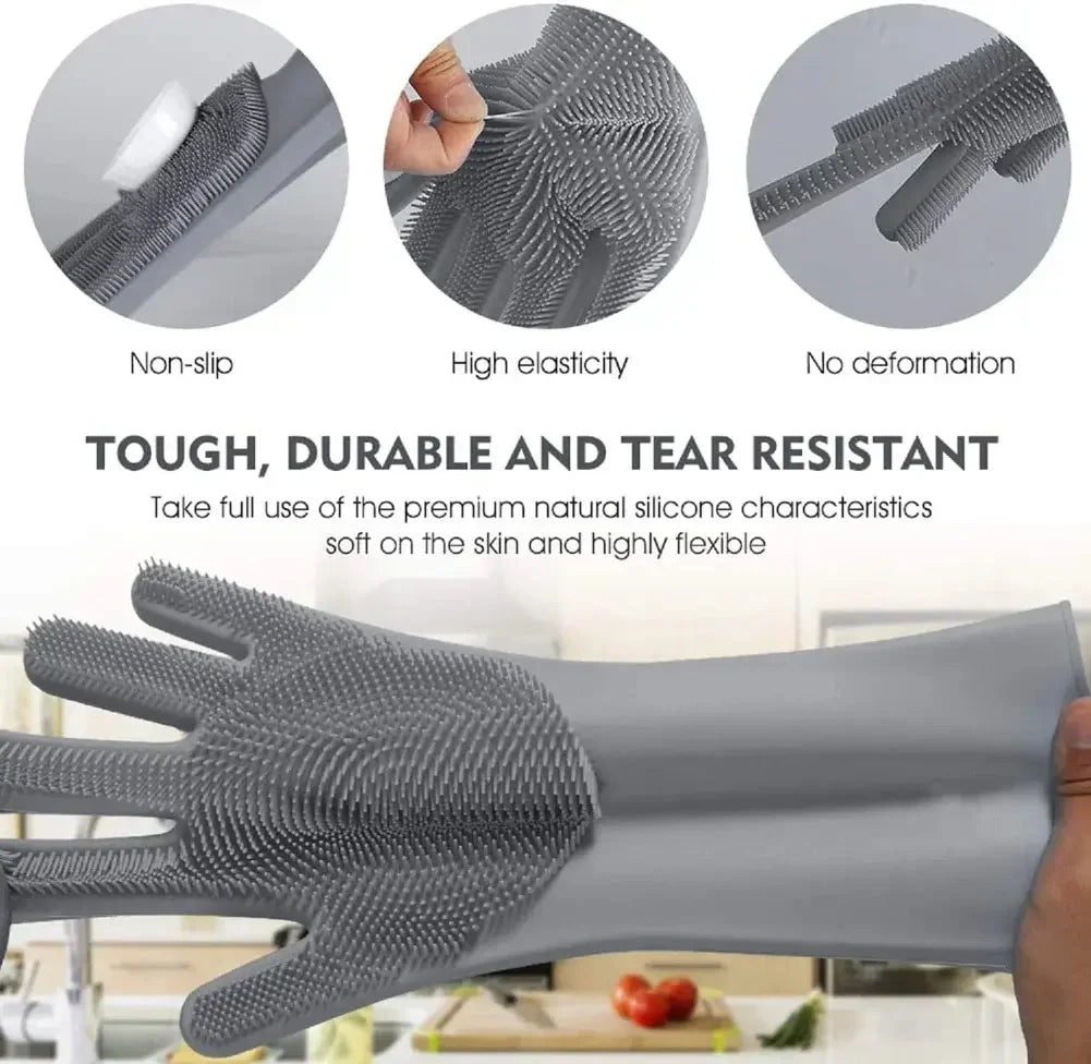 Dish Washing Silicon Gloves