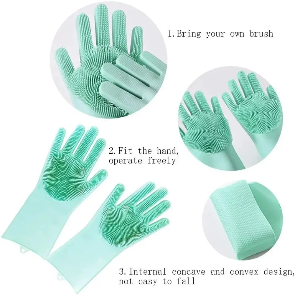 Dish Washing Silicon Gloves