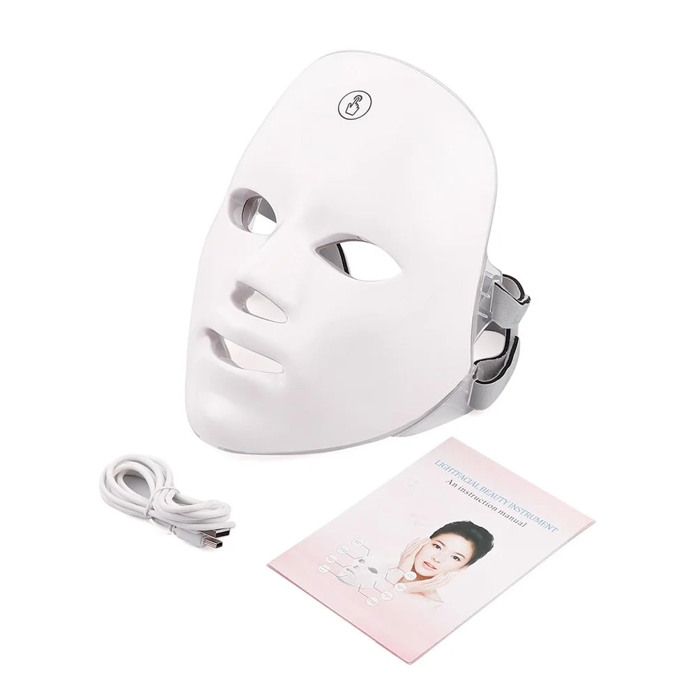 7 Colors LED Photon Beauty Mask for Anti-Acne & Wrinkles