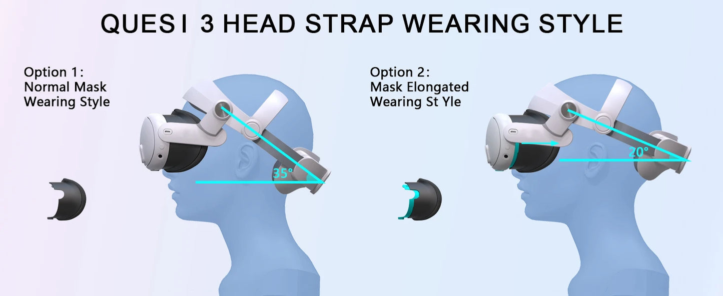 Adjustable VR Head Strap for Meta Quest 3