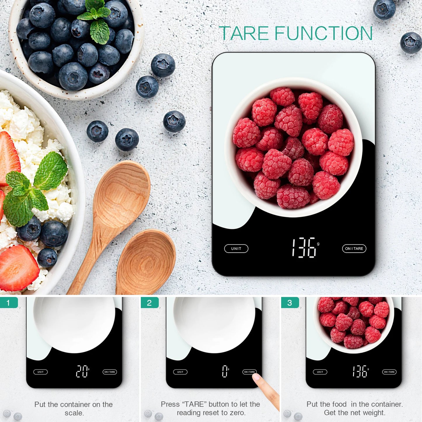 Smart Digital Food Scale(10 kg) with Nutrition App