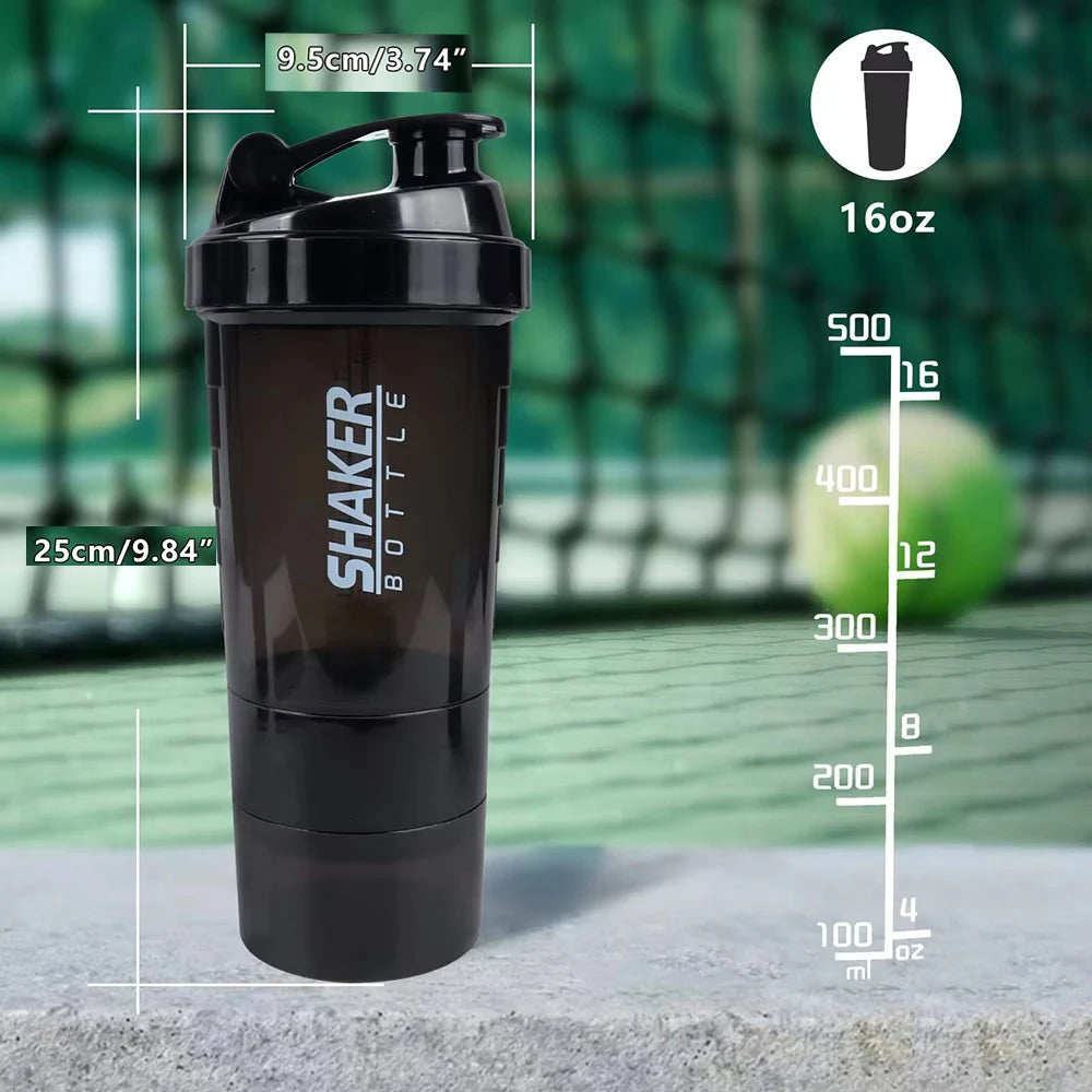 3 Layers Shaker Protein Bottle