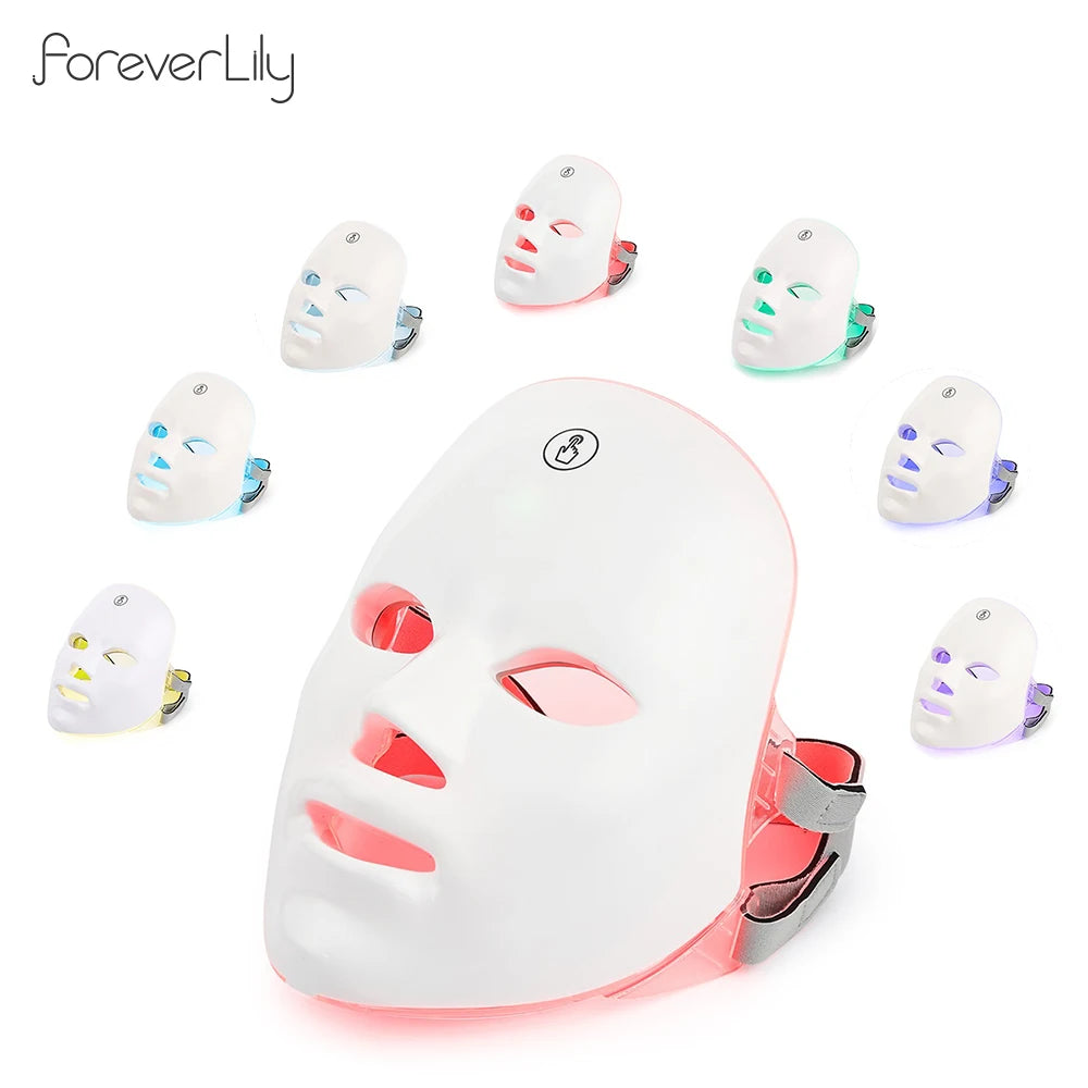 7 Colors LED Photon Beauty Mask for Anti-Acne & Wrinkles