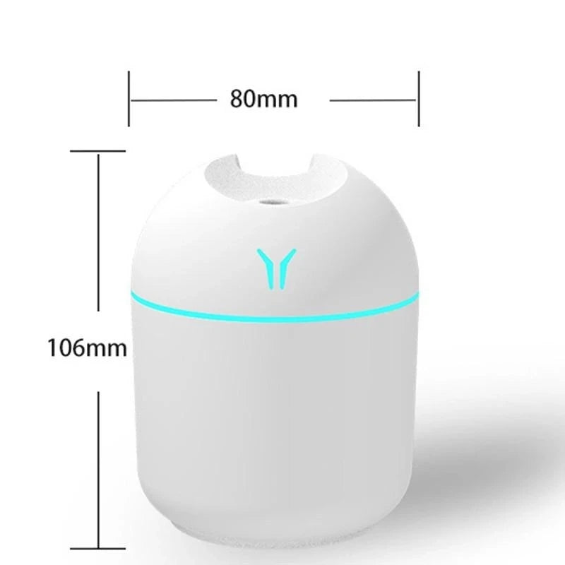 Mini Air Humidifier with LED Color Lamp(250ML USB)