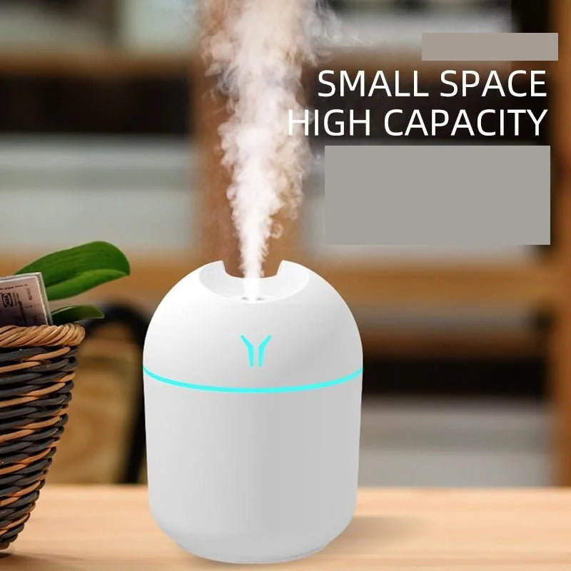 Mini Air Humidifier with LED Color Lamp(250ML USB)