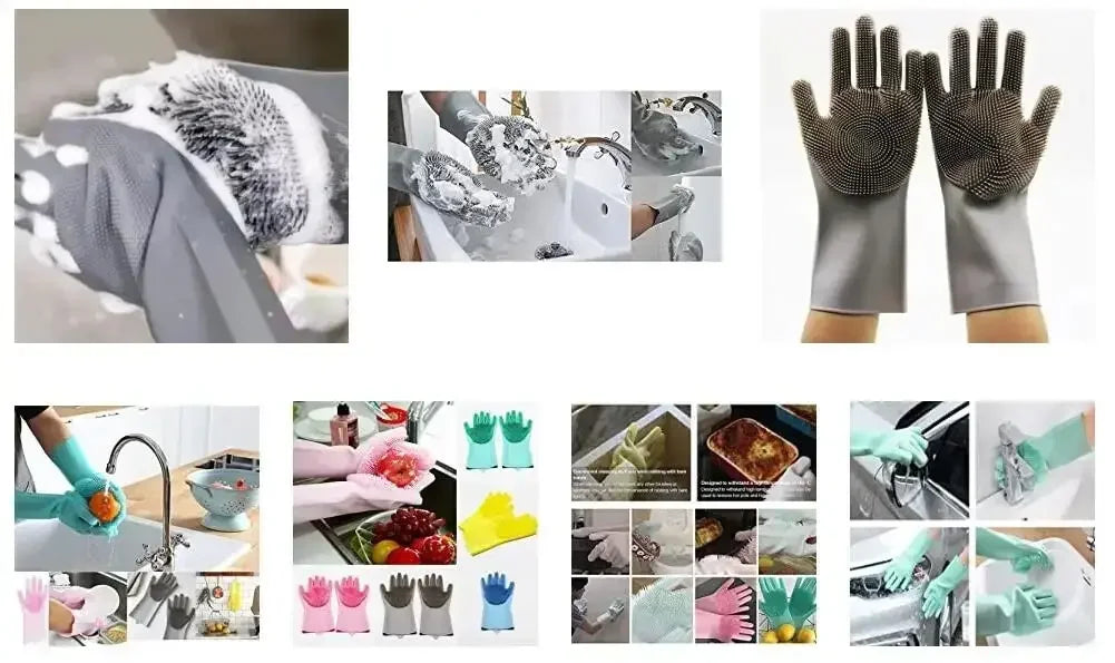 Dish Washing Silicon Gloves