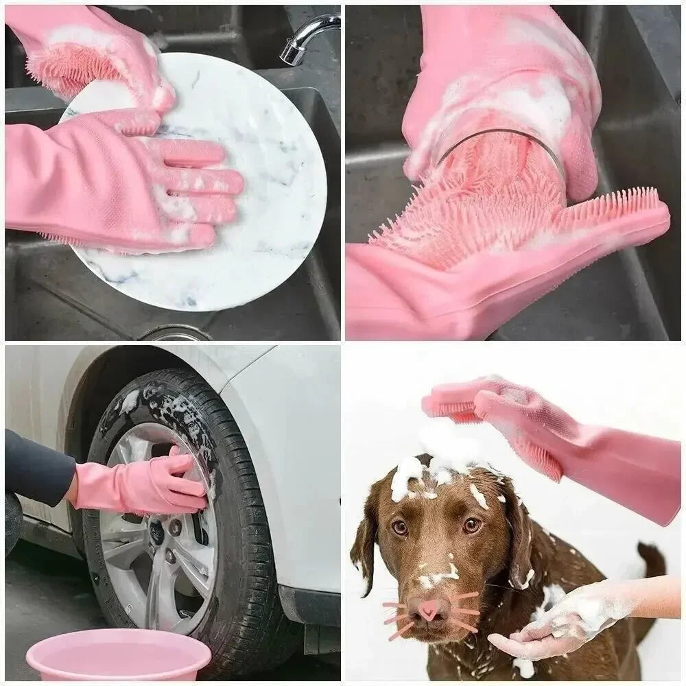 Dish Washing Silicon Gloves