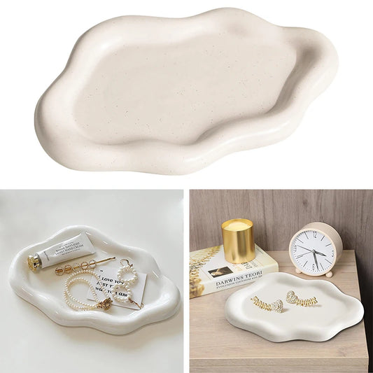 Cloud Shape Ceramic Jewelry Tray