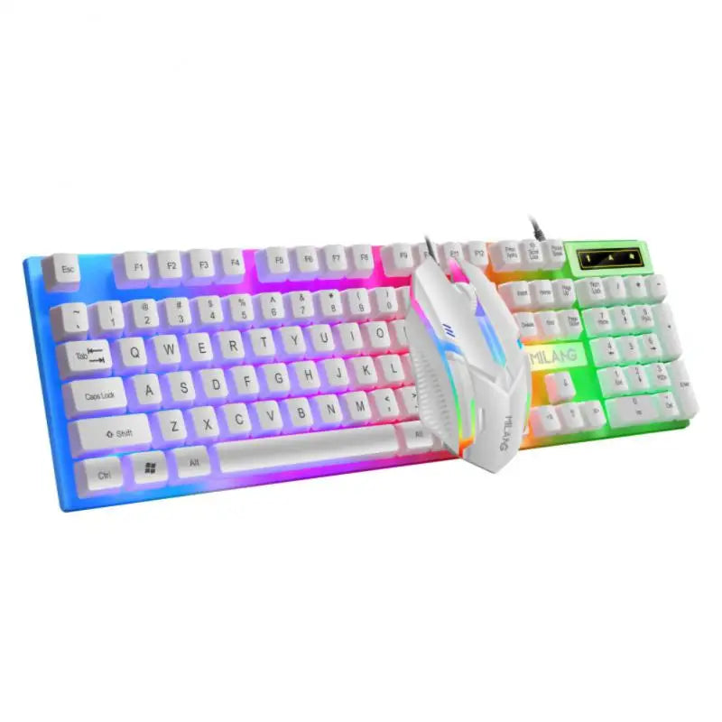 Rainbow Backlit Wired Keyboard & Mouse Combo